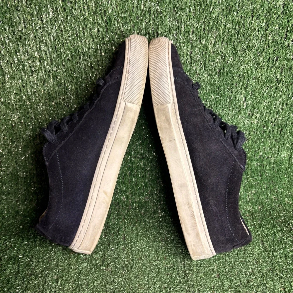 Woman by Common Projects Original Achilles Low Suede Luxury Sneaker Blue Women 8